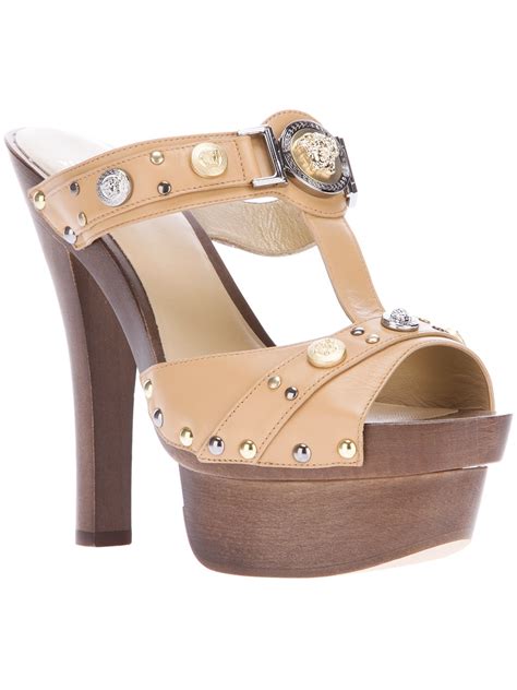 versace shoes tan|Versace sandals for women.